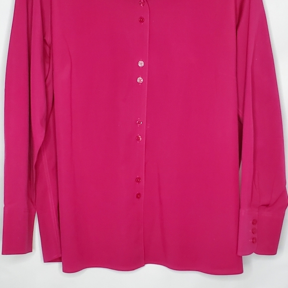 Talbots Woman Wrinkle Resistant Stretch Pink Shirt 16W Long Sleeve Button-up - Picture 4 of 12